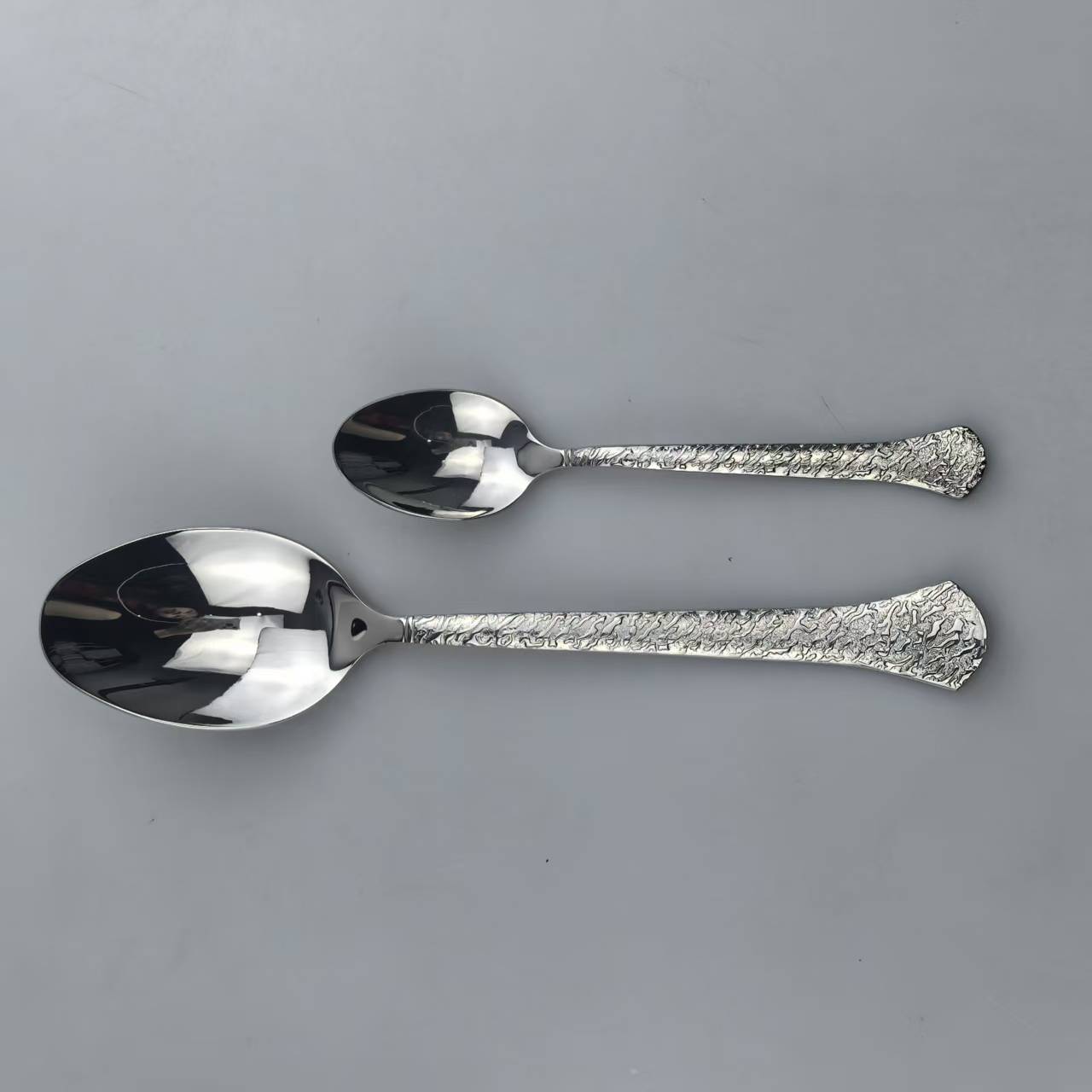 布纹柄现代镜面抛光不锈钢餐具套装 6