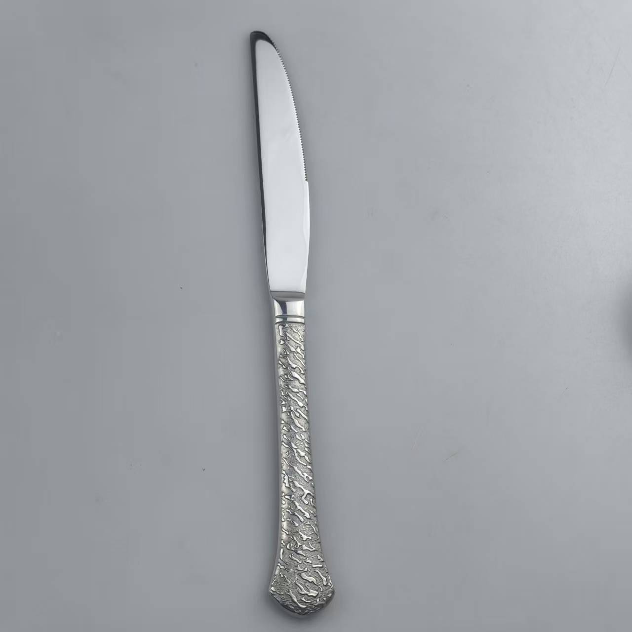 布纹柄现代镜面抛光不锈钢餐具套装 7
