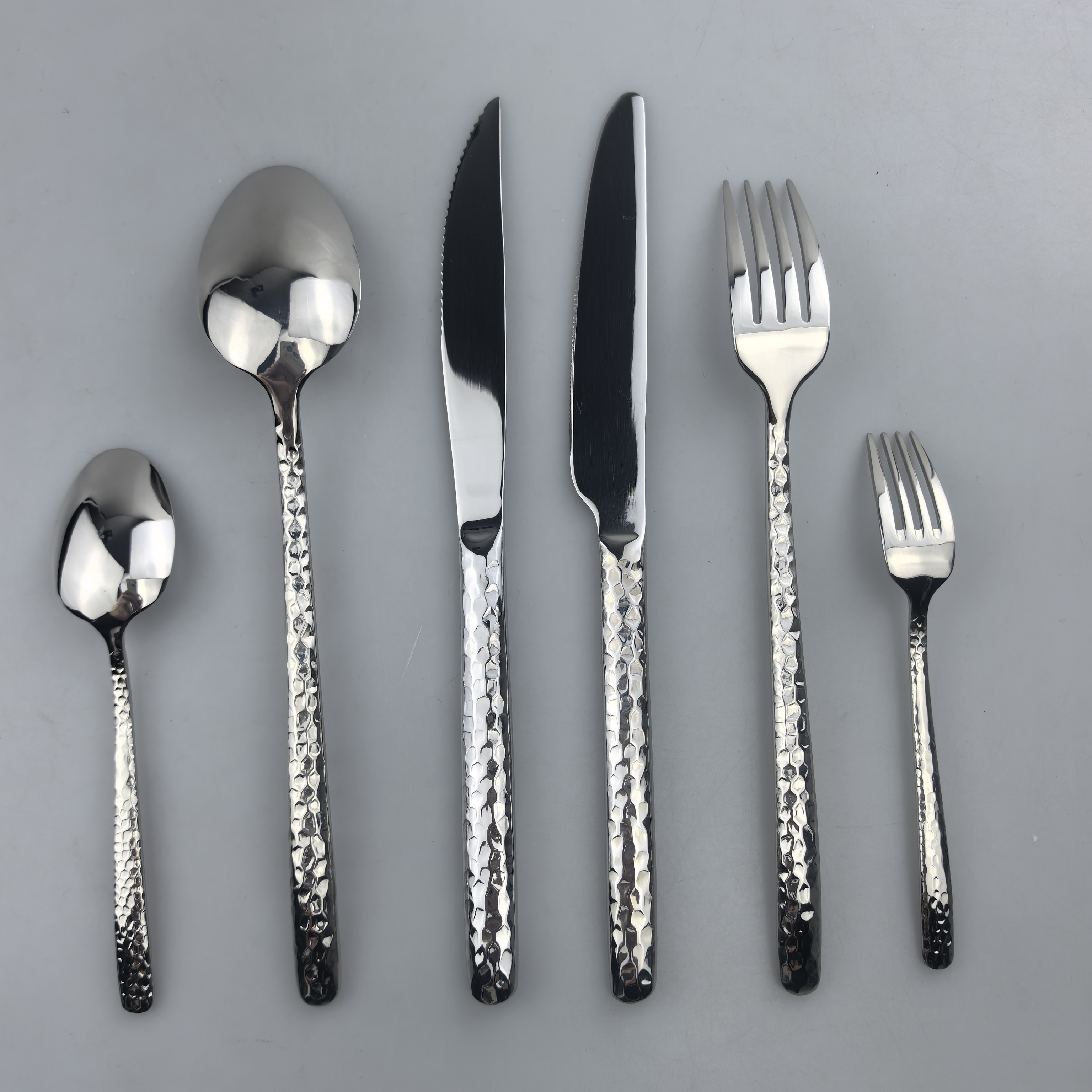 OEM Stainless Steel Cutlery Set – Mirror Polish Flatware with Dot Handle for Wholesale 3