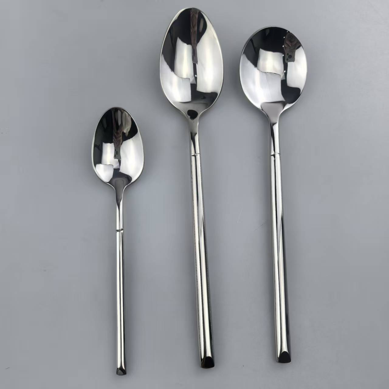 OEM Stainless Steel Cutlery Set – Square Handle Mirror Polish Flatware for Wholesale 6