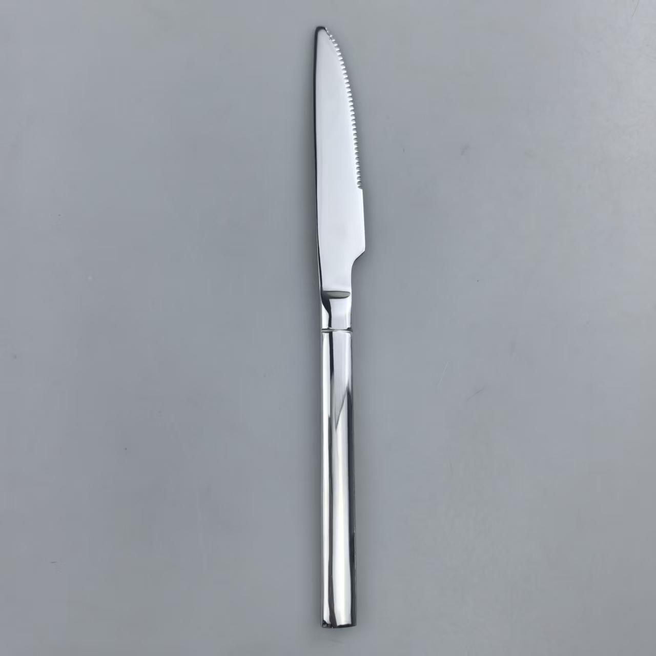 OEM Stainless Steel Cutlery Set – Square Handle Mirror Polish Flatware for Wholesale 7
