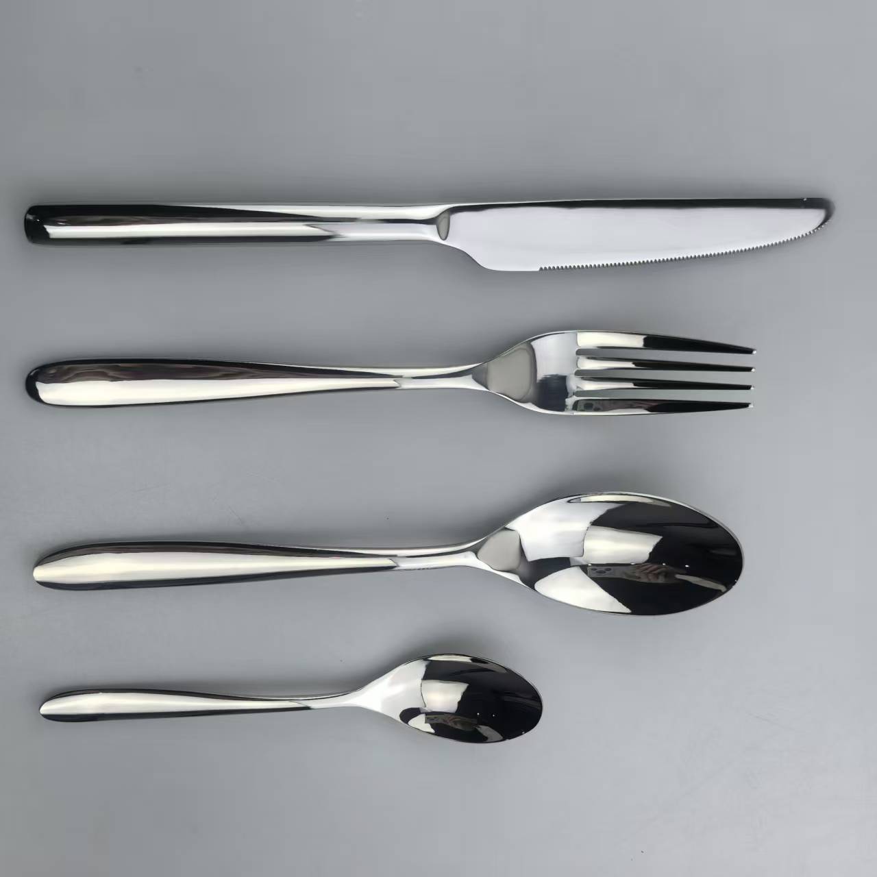 KUNTIN Series Stainless Steel Cutlery Set – Mirror Polish Elegant Flatware
