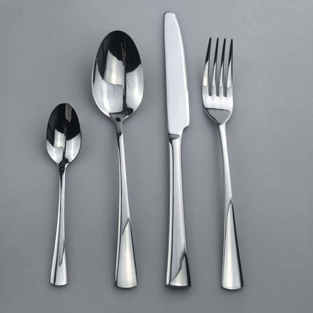 Geometric Cut-Out Handle Stainless Steel Cutlery Set