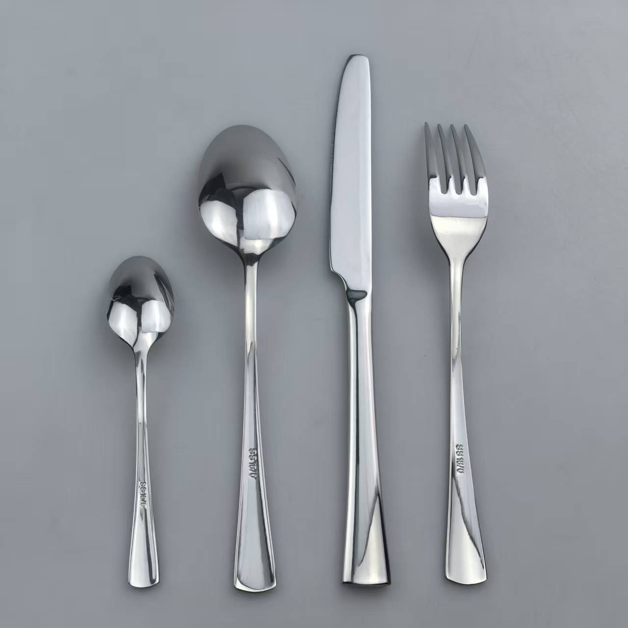 Geometric Cut-Out Handle Stainless Steel Cutlery Set 3