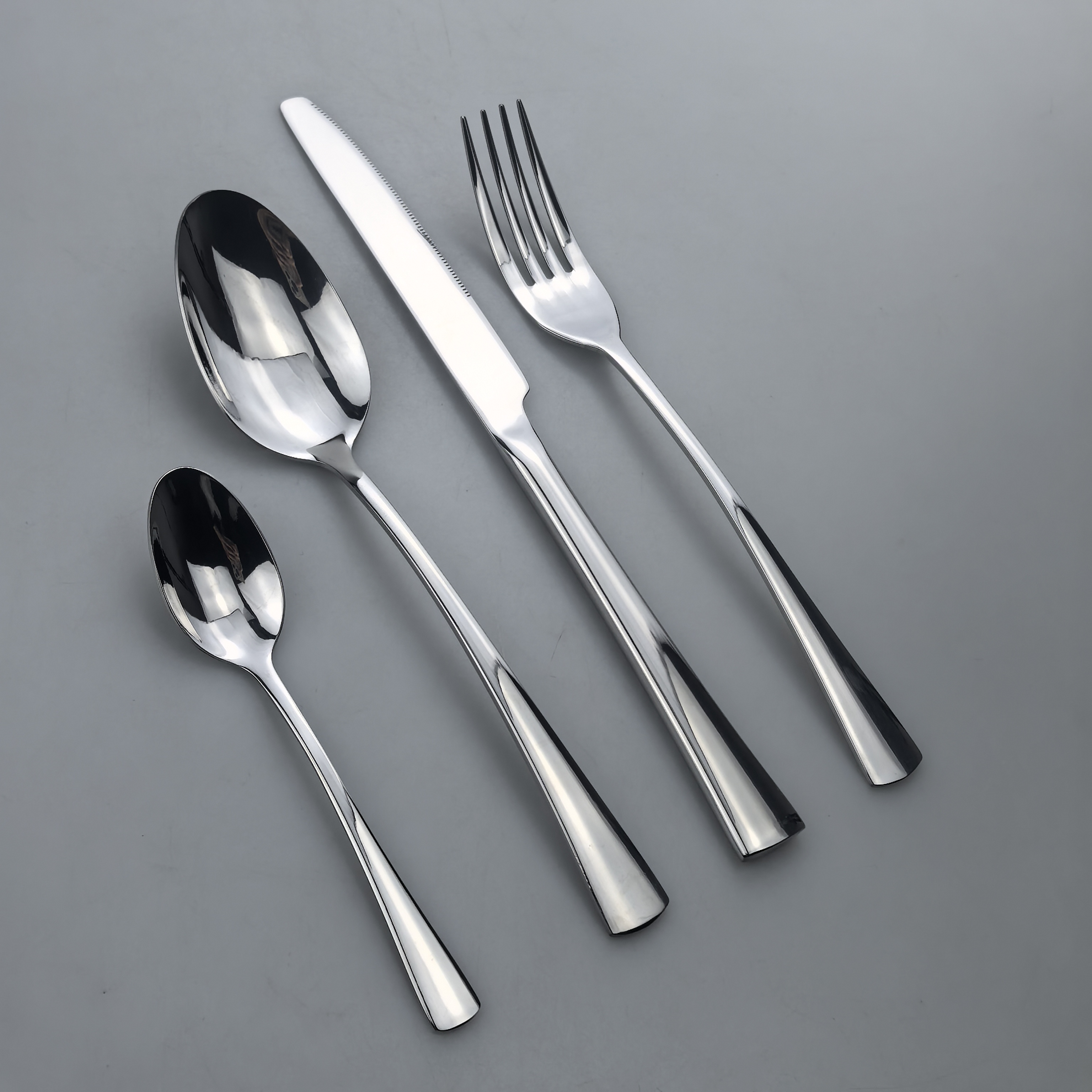 Geometric Cut-Out Handle Stainless Steel Cutlery Set 4