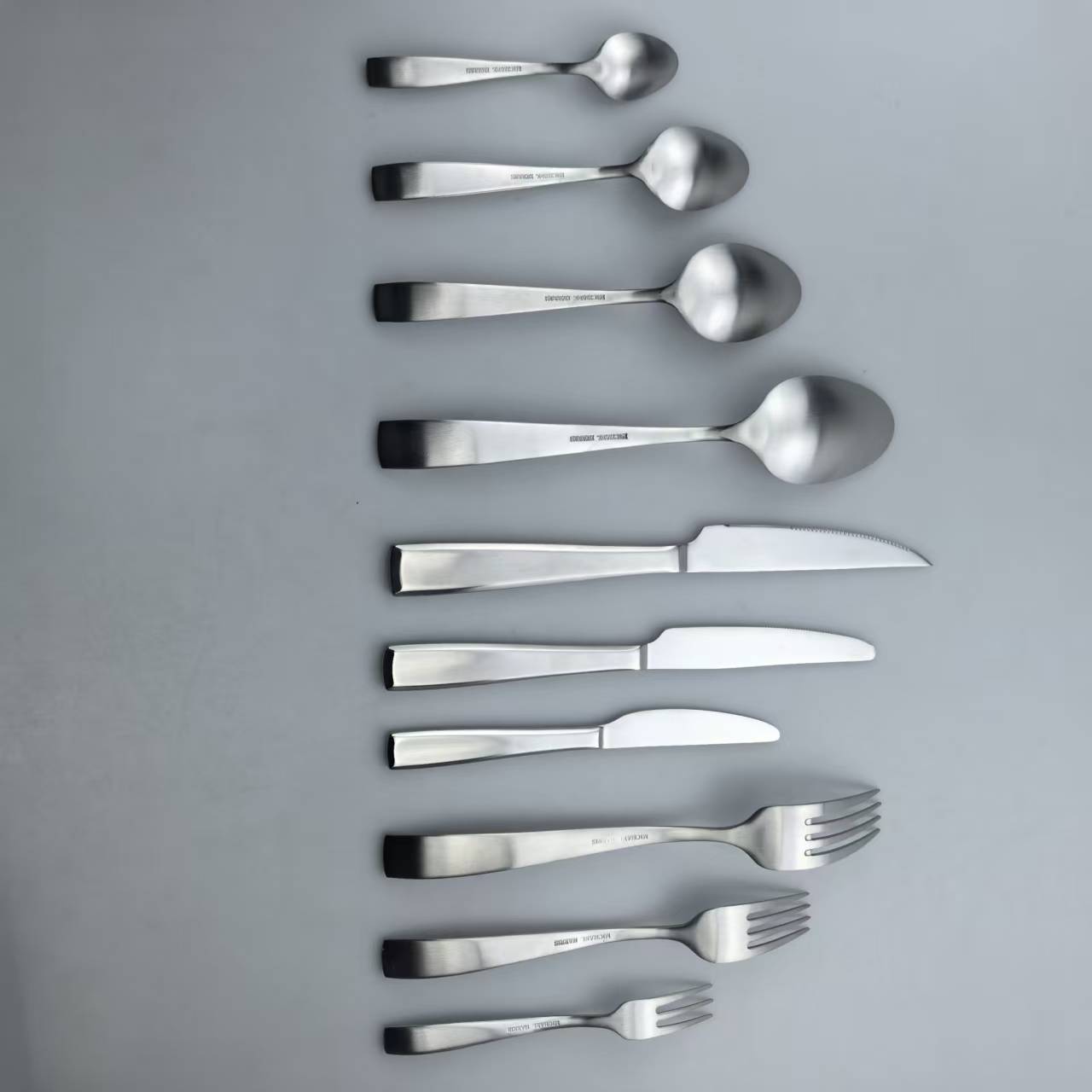 Matte Finish Stainless Steel Cutlery Set – Satin Flatware 3