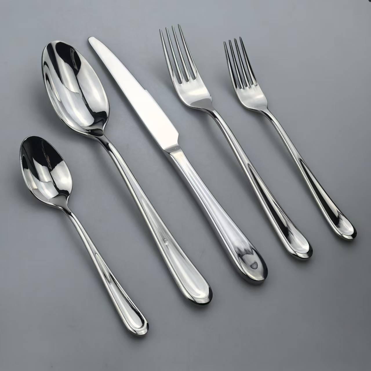 Luxury Mirror - Polished Stainless Steel Cutlery Set (Spoon, Fork, Knife) 4