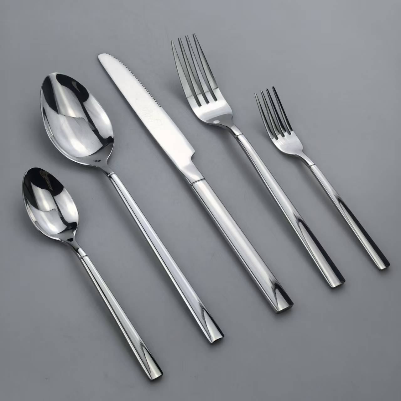 Slim Neck Stainless Steel Cutlery Set – Mirror Finish Flatware 4