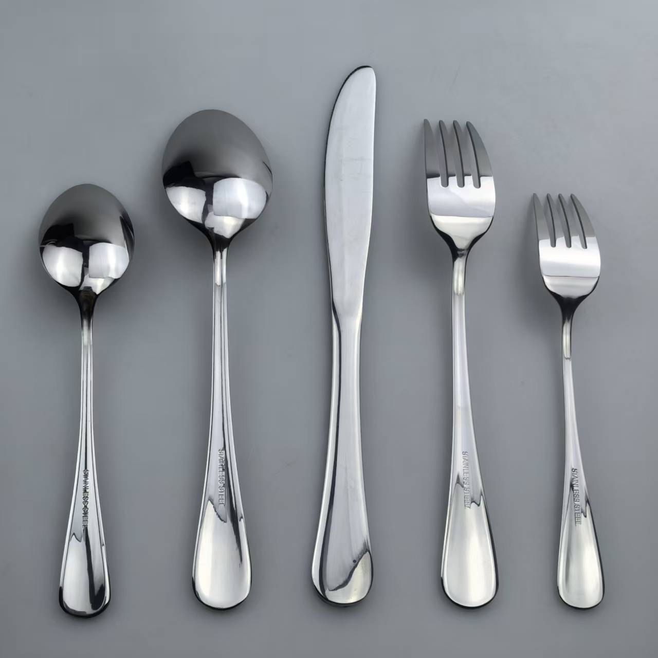 Tear Drop Handle Stainless Steel Cutlery Set – Mirror Finish Flatware 3