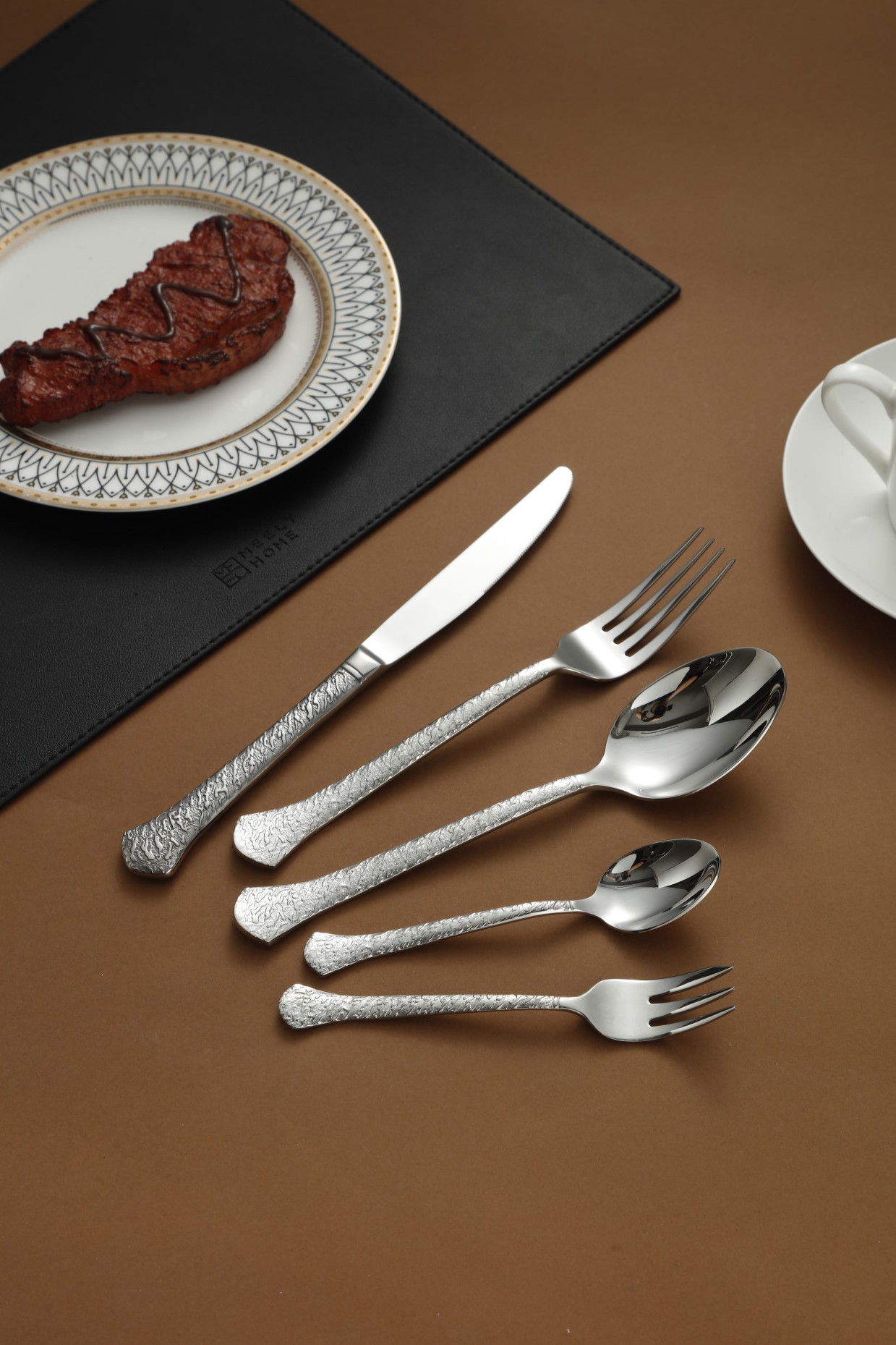 Vintage All-Silver Embossed Silverware Cutlery Set 3