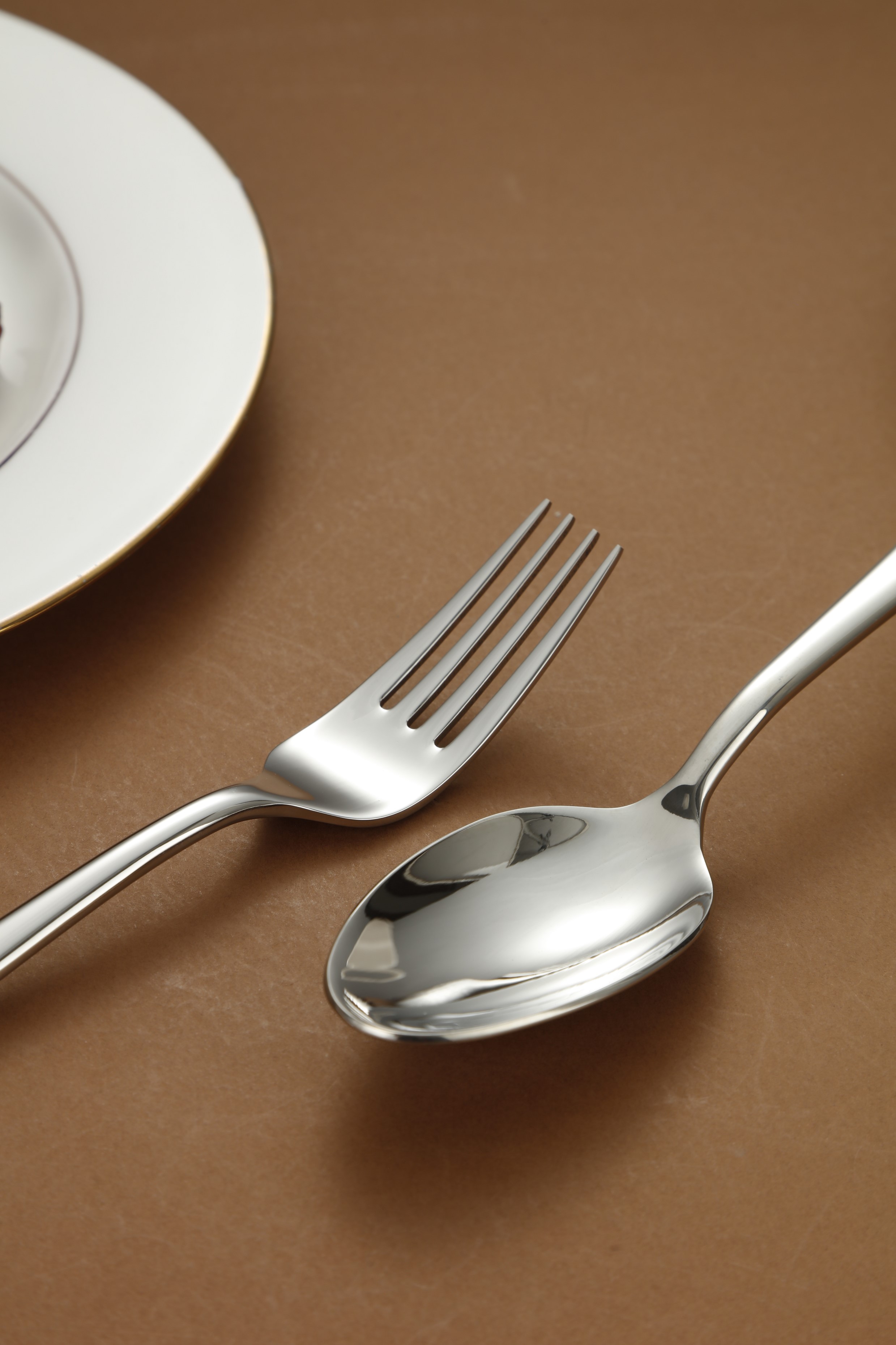 Double Line Edge Stainless Steel Flatware Set 6
