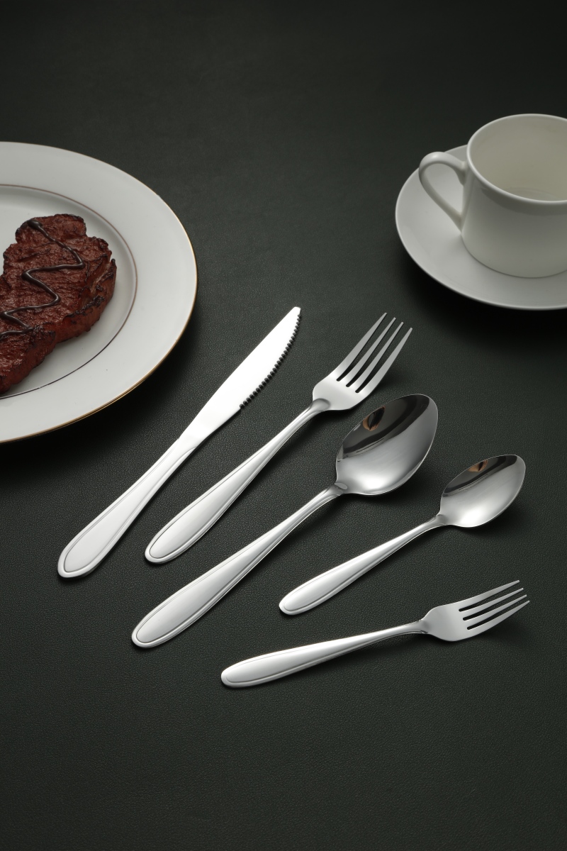 Classic Thin Line Silverware Cutlery Set