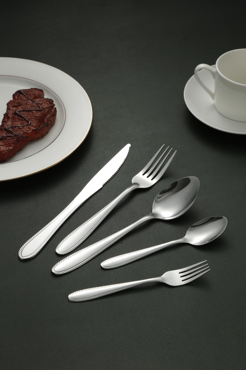 Vintage Rope Trim Silverware Cutlery Set