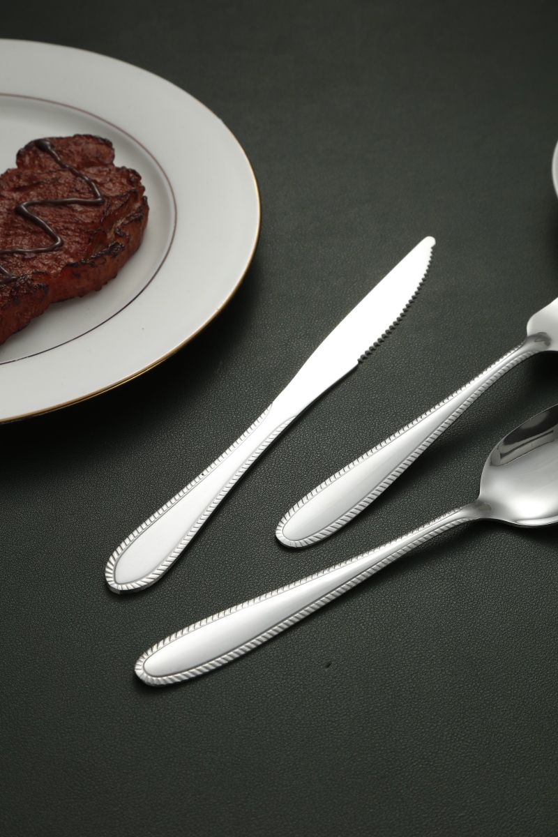 Vintage Rope Trim Silverware Cutlery Set 5